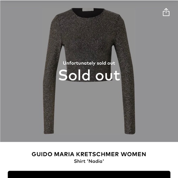 ABOUT YOU Sparkly/Shimmery Long Sleeve Top - Picture 2 of 4